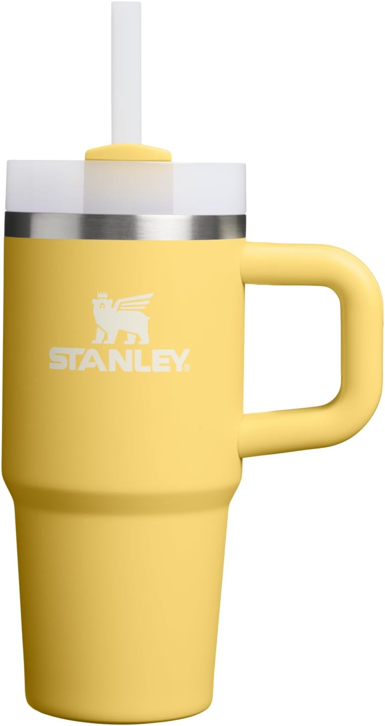 STANLEY Quencher H2.0 Tumbler - Insulated 14 oz Stainless Steel Cup with Handle & Straw | BPA-Free Daffodil