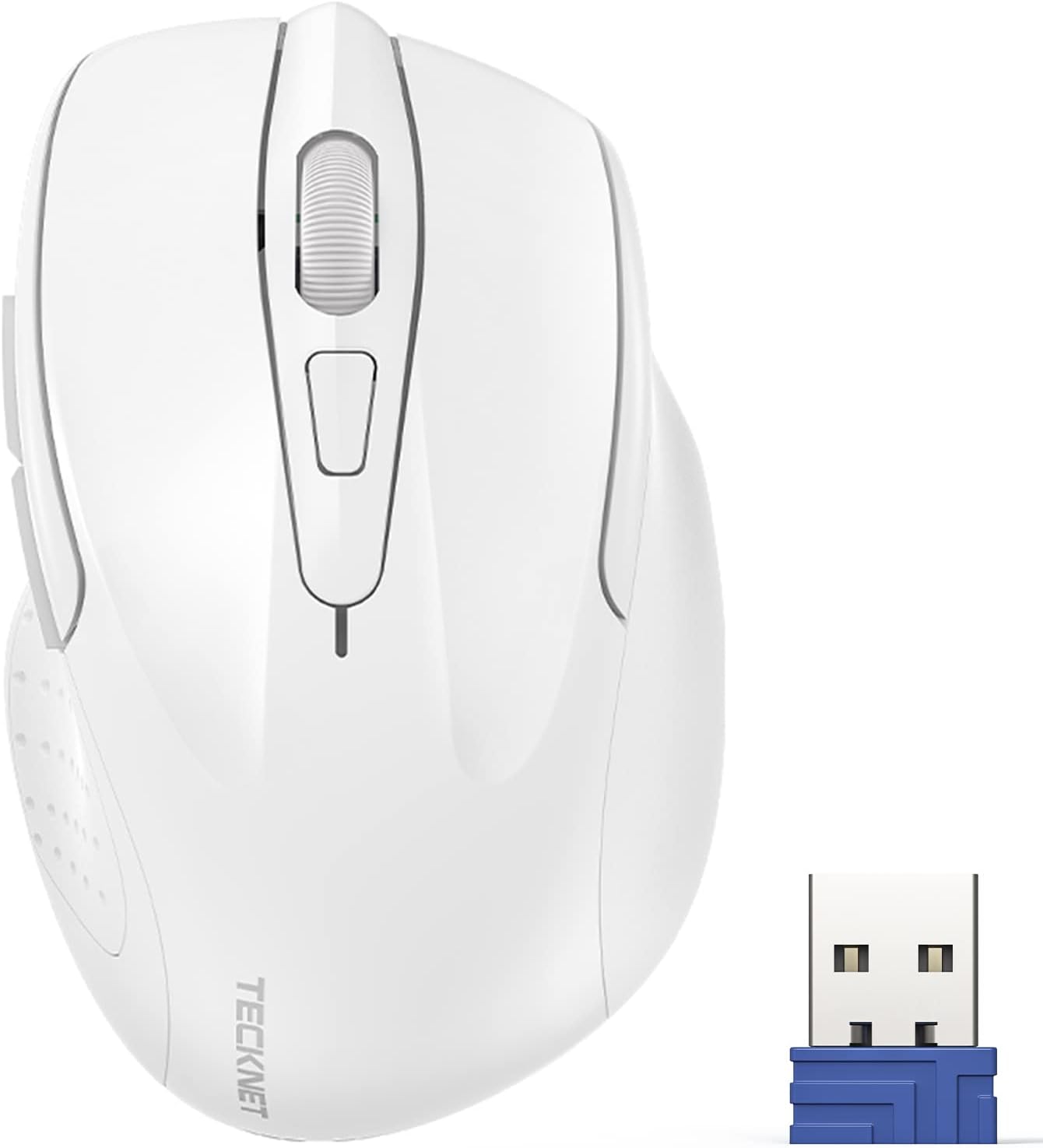 TECKNET 2.4G 6 24 2600 5 Wireless Mouse, Ergonomic Optical Mouse, Computer Mouse for Laptop, PC, Computer, Chromebook