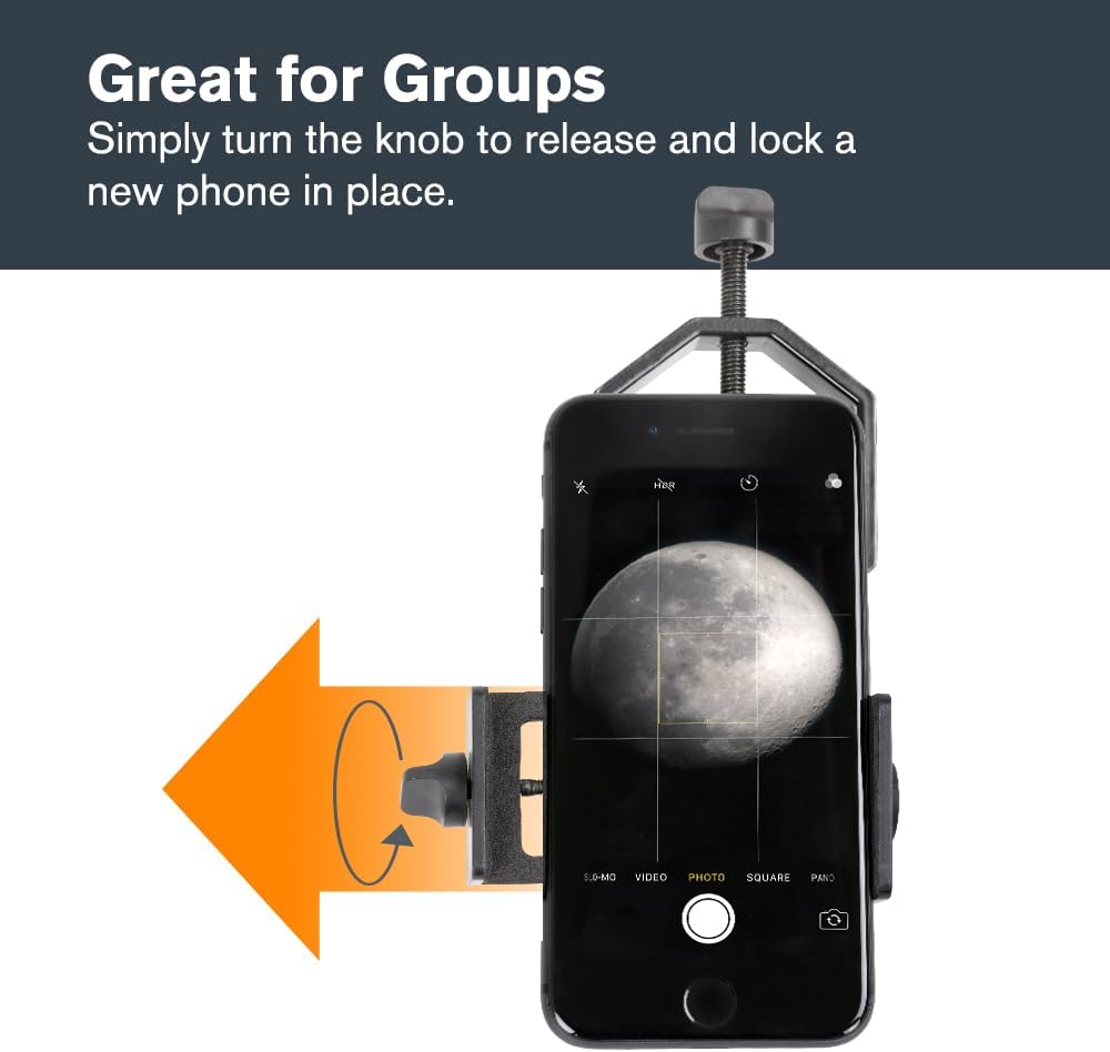 Celestron Smartphone Adapter for Telescope, Binoculars & Spotting Scopes Capture Images & Video Through Your Optics