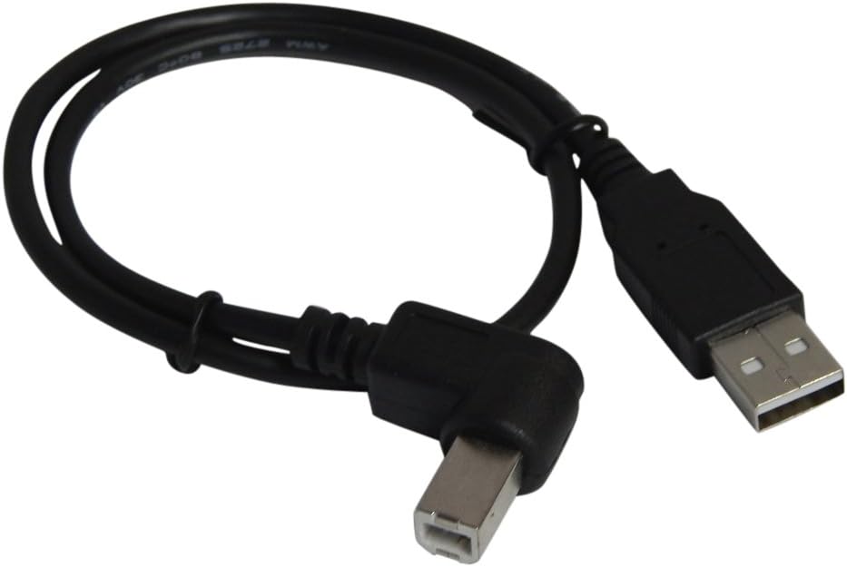 YCS basics 18 inch 2.0 USB Right Angle Printer/Scanner Cable