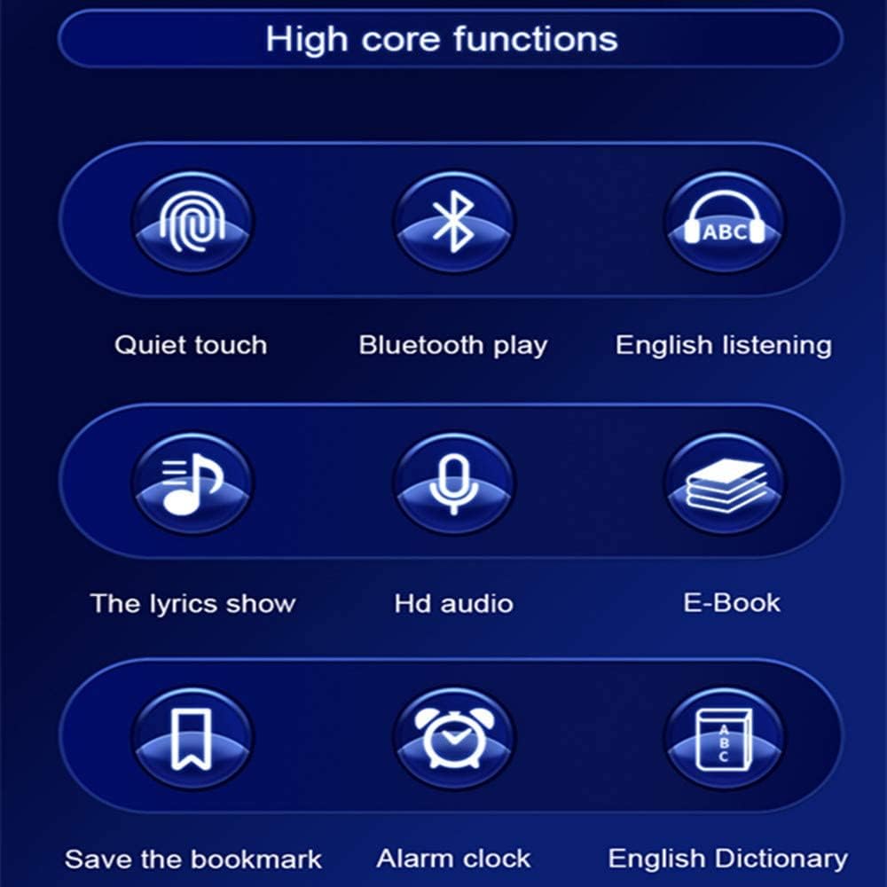 RIJAHO 64GB MP3 5.0 2.0 inch Player with Bluetooth Screen Touch Button Portable Hi-Fi Lossless Music Player Speaker