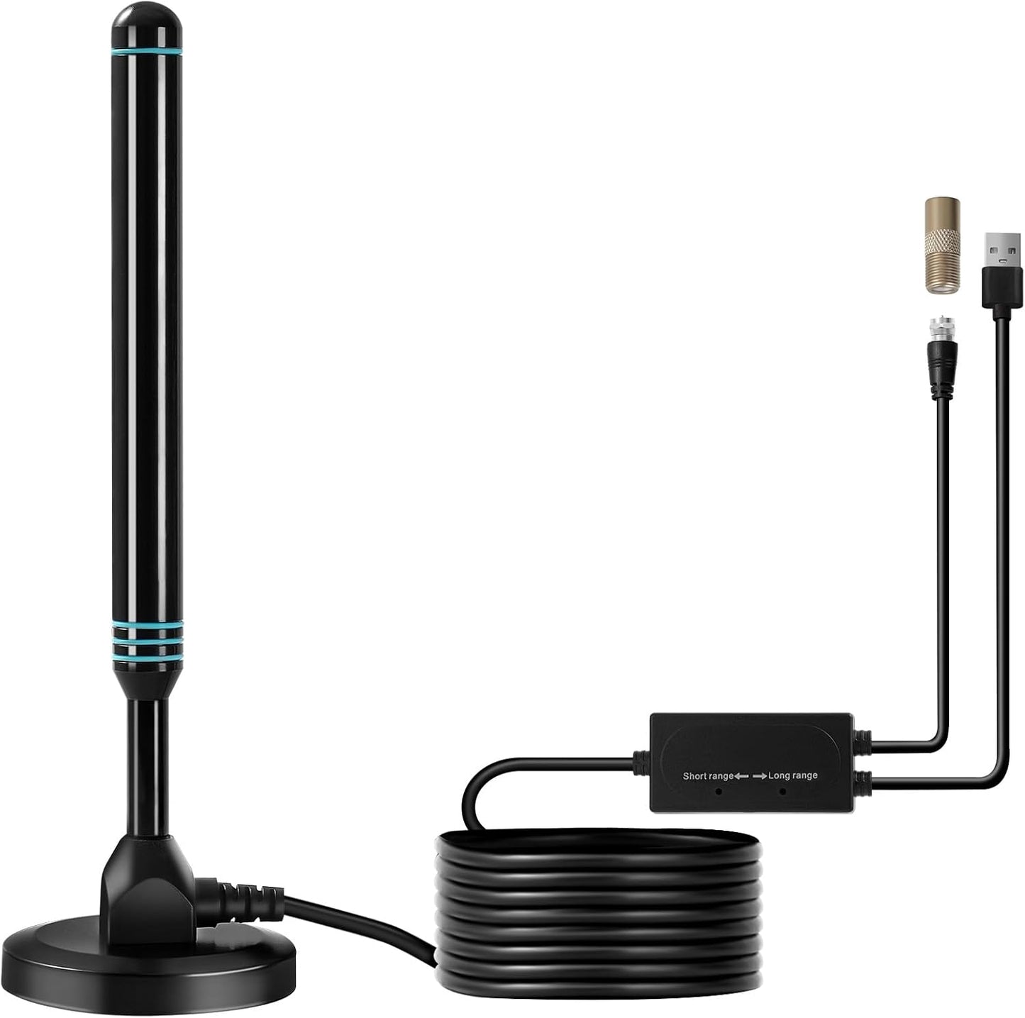 Misswowo Indoor & Outdoor TV Antenna for Smart TV, Full Aluminum Alloy Body, May Help Receive More Local Channels
