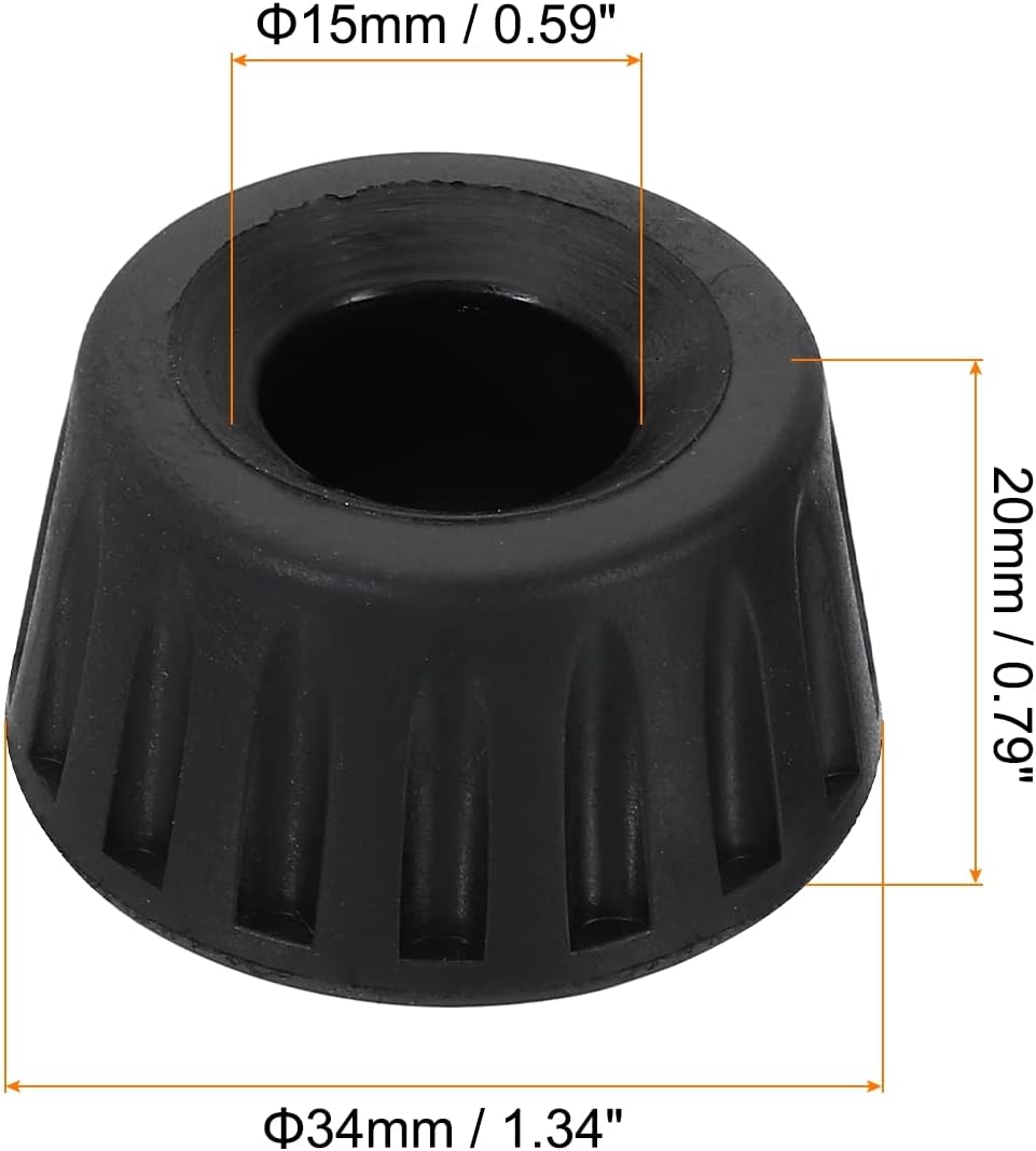 15mm 3 Pack PATIKIL Universal ID Rubber Tripod Feet, Anti-Slip Tripod Replacement Parts for Camera Tripods Monopod