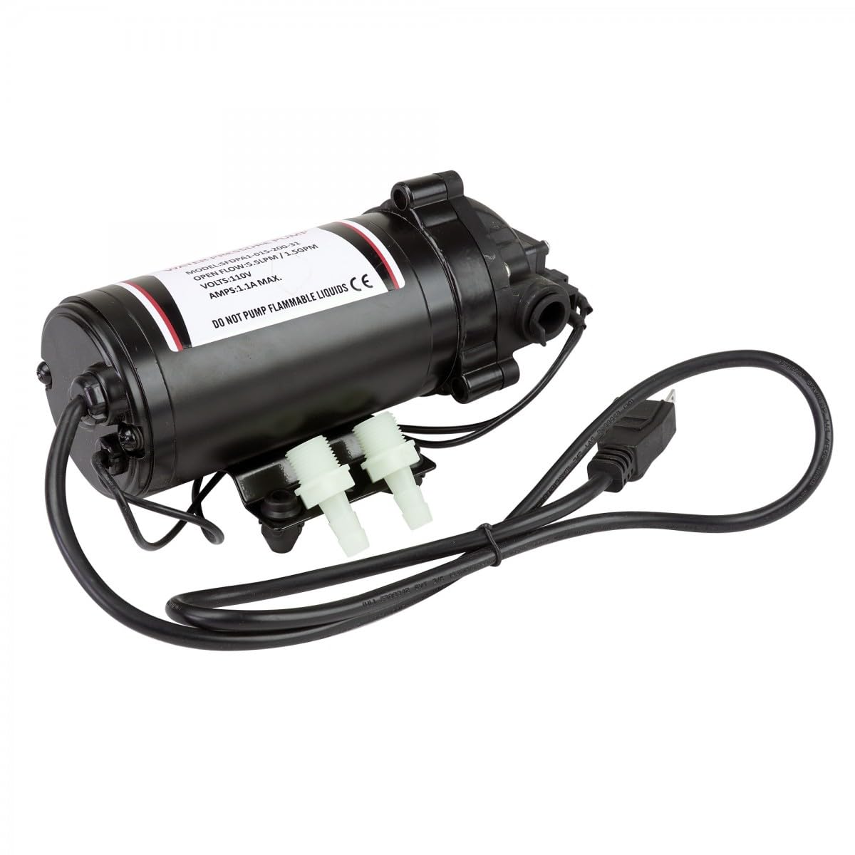 SEAFLO 110V 1.5 GPM 200 PSI 31-Series DC VITON Diaphragm Water Pump Self-Priming High-Pressure Pump for RVs, Boats, Agriculture, and Cleaning with Built-in Pressure Switch
