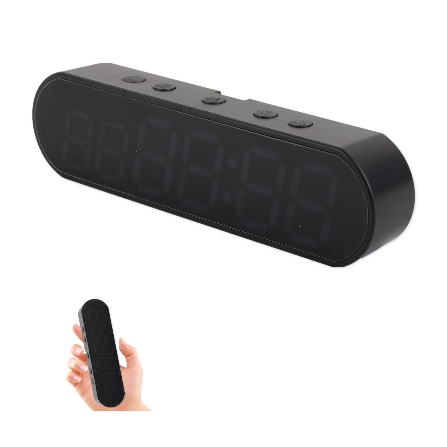 Portable Gym Clock Timer, Interval Workout Timer with Countdown/UP/Stopwatch/Alarm, 1000mAh USB Fitness Exercise Clock for Home Gym, Garage, School, Garden