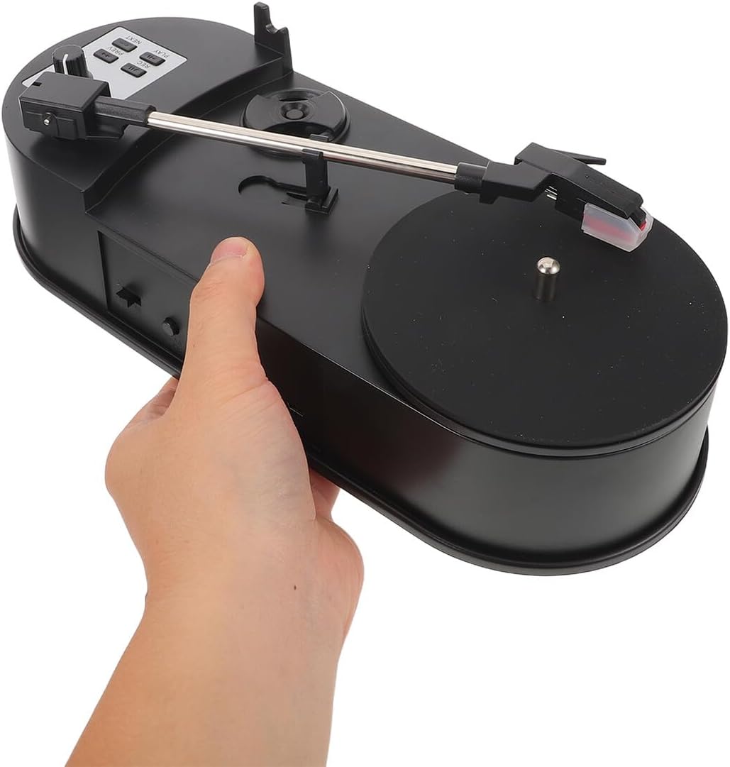 BRIGHTFUFU Mp3 Vinyl Record Player Turntable with Built-in Phonograph Speaker, Desktop Retro Music Player with USB
