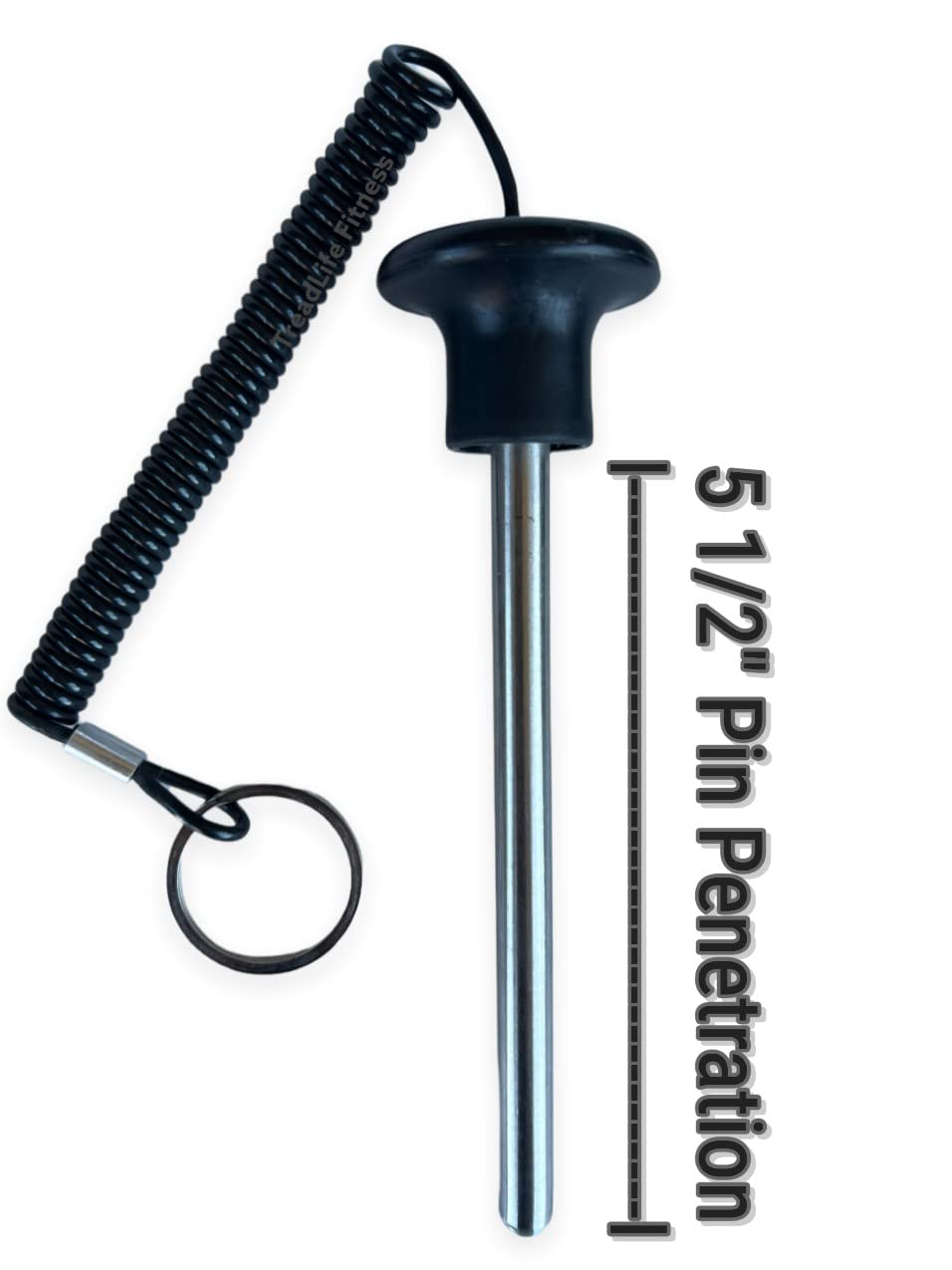 TreadLife Fitness Universal Weight Stack Pin for Commercial Gym or Home Gym | Heavy Duty Magnetic 3/8" Diameter Extra Long 5.5" Pin Insert | Health Club Grade Steel | Black
