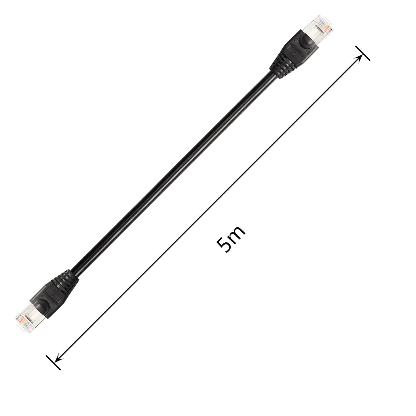 RJ50 10P10C (5m) CERRXIAN Male to Male Extension Cable Extender for Router Modem Scanner