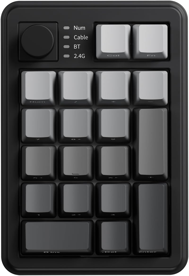 TISHLED 2.4G 5.0 Programmable Gasket Mechanical Numpad Wireless / Bluetooth / Wired USB-C Macro Keypad RGB Backlit Hot