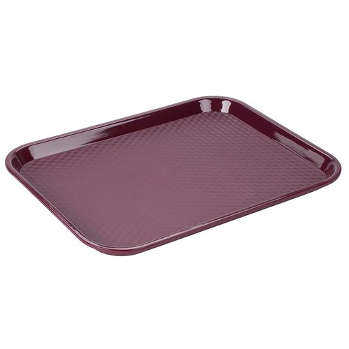 G.E.T. FT-18-BU BPA-Free Cafeteria / Fast Food Tray, 17.5" x 14", Burgundy (Set of 12)