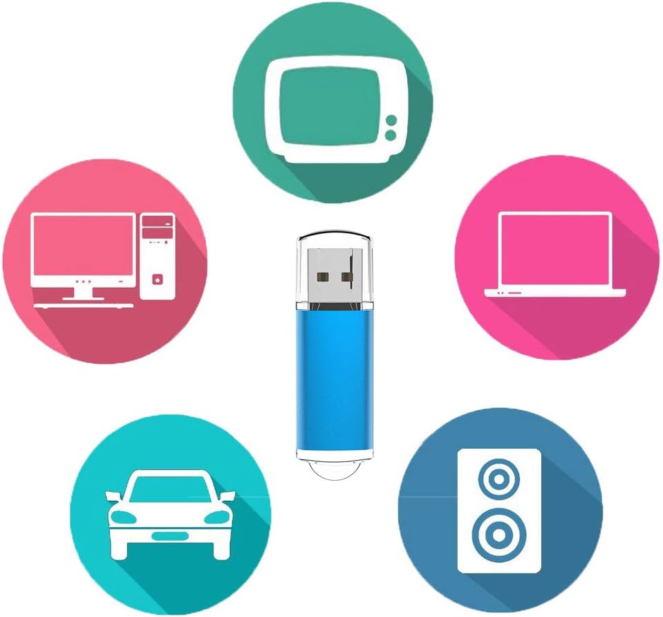 Maspen 32GB, 2.0 Drive,Blue,32 USB Flash Drive Thumb Drive High Speed Memory Stick Jump/ Zip/ Pen GB
