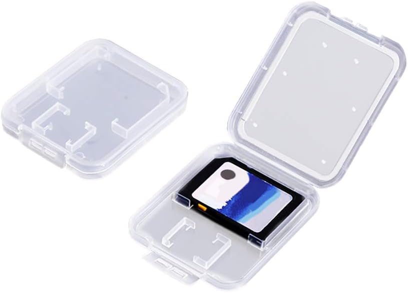SteelFever (10 Clear Plastic Memory Card Case Compatible with SD SDHC SDXC Micro SD T-Flash Card PCS)