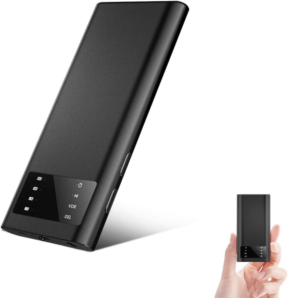 Virpilo 125 Hours Long Recording Time Voice Recorder, Portable Voice Recording Device with LCD Screen, Suit