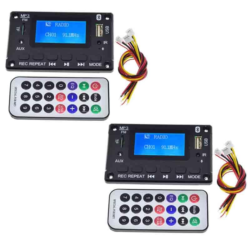 Rivermidfish SZ 2PCS 5.0 MP3 Cassette decoding Board with Song Title Display LCD Screen Lossless Player U Disk TF