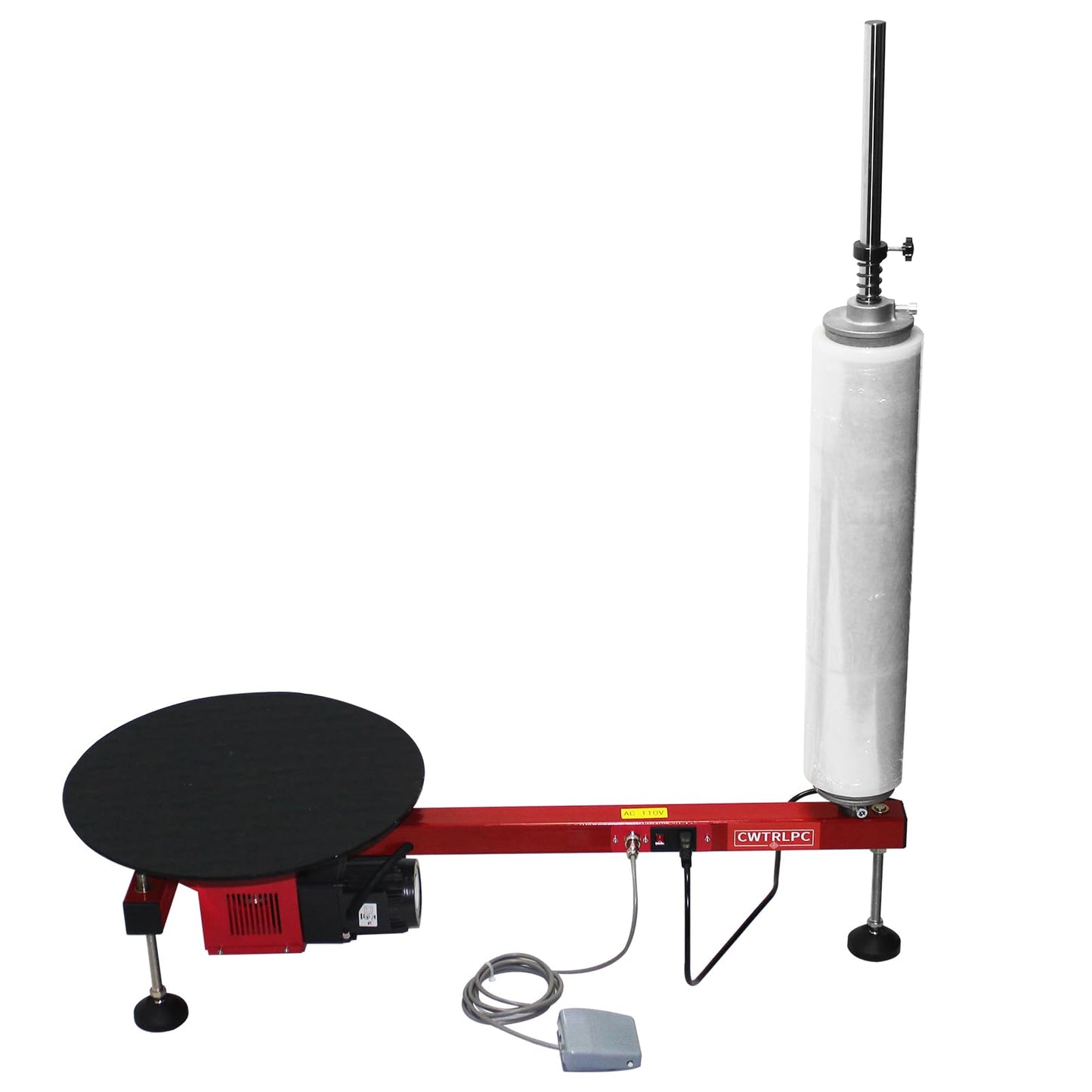 Electric Stretch Film Wrapping Bench,Film Dispenser Wrap Machine,Heavy Duty Film Wrapper Table Pallet Box Shrink for 12-28in Film, 110V