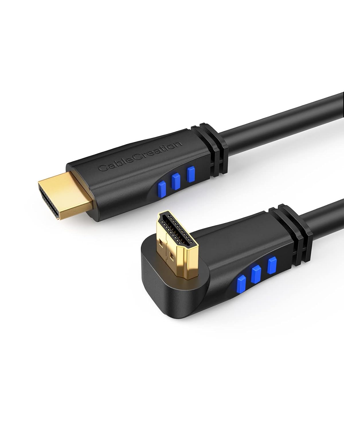 4K 270 4K@60HZ 3ft CableCreation HDMI Cable Right Angle Degree Upward - Supports Ultra HD for Gaming, Streaming