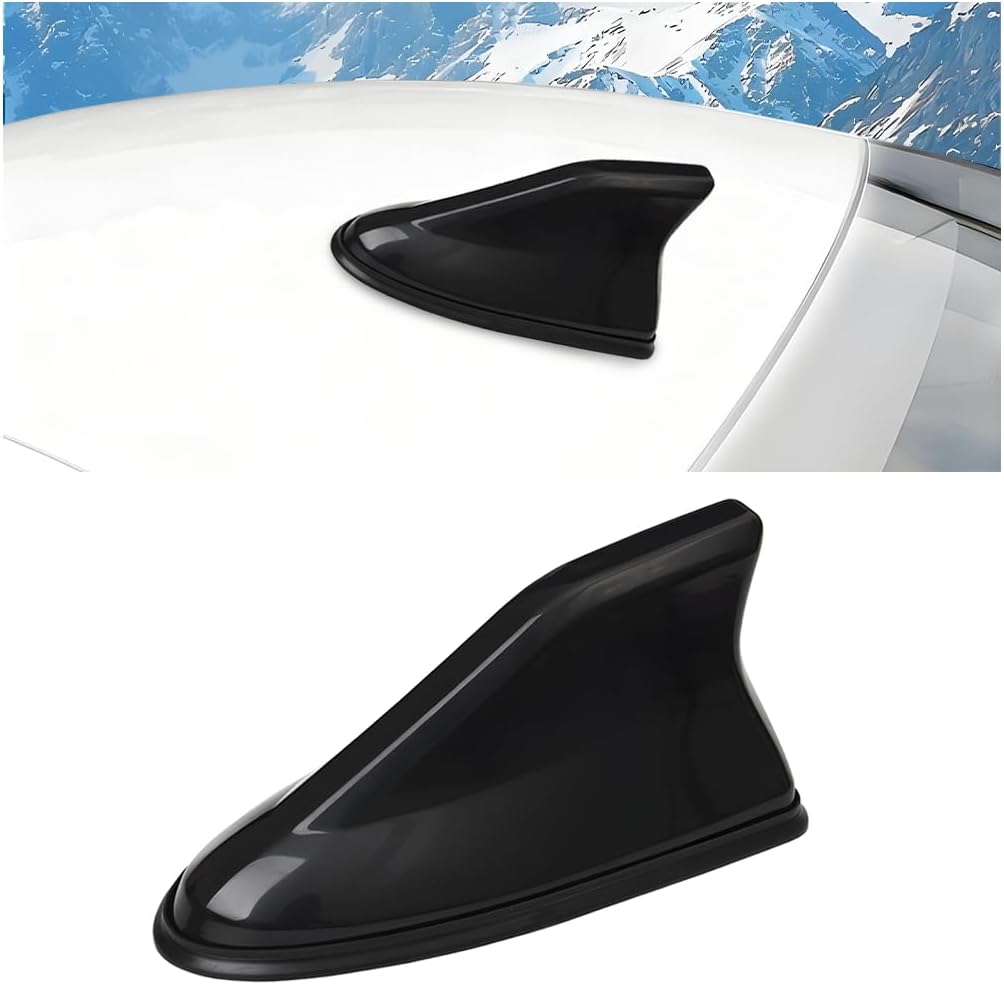 SWPHRT Car Shark Fin Antenna Cover, Vehicle Top Roof Aerials AM FM Radio Signal Base with Adhesive Tape, Automotive