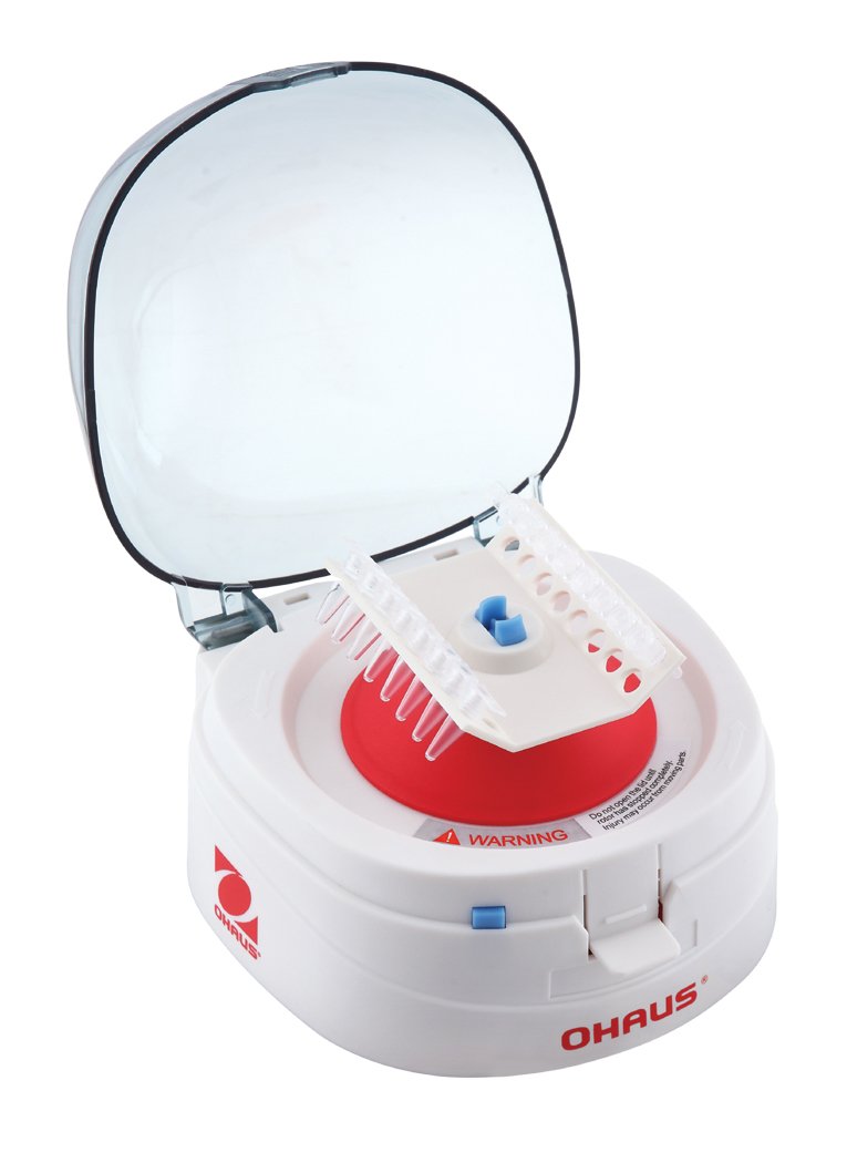 Ohaus Frontier 5306 Mini Centrifuge Machine, Laboratory Benchtop Centrifuge for Sample Separation, Dual Safety Switch, Quiet Operation, Simple Controls, 2 Rotor Options, 6000 RPM