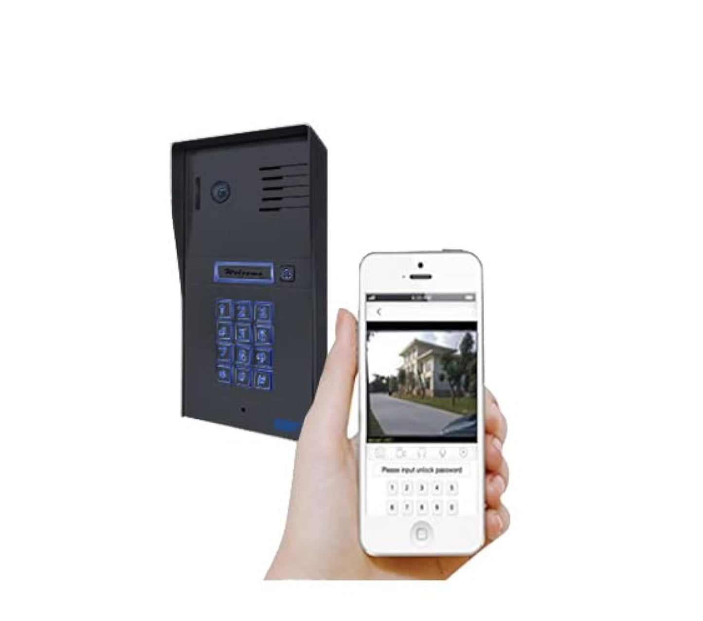 GBF Smart Video Door Phone & Doorbell Intercom System with a smart keypad(PL963PMBL-POE)- 1080P Camera, Built in POE, Control Two Locks remotely, Timed Unlock, RJ45 Hardwired or WiFi Bridge connection