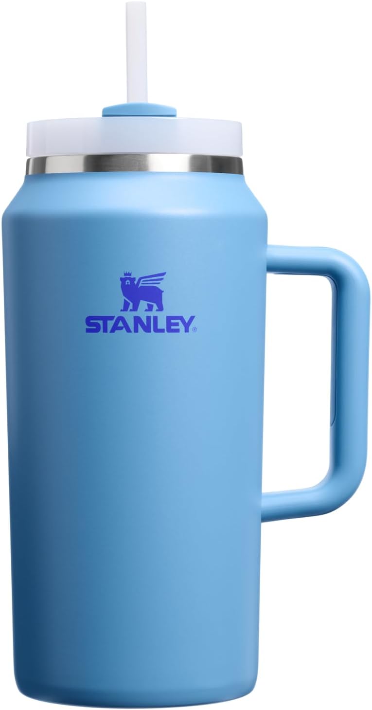 STANLEY Quencher H2.0 Tumbler - 64 oz Insulated Stainless Steel Cup with Handle & Straw | BPA-Free | Blue Sky