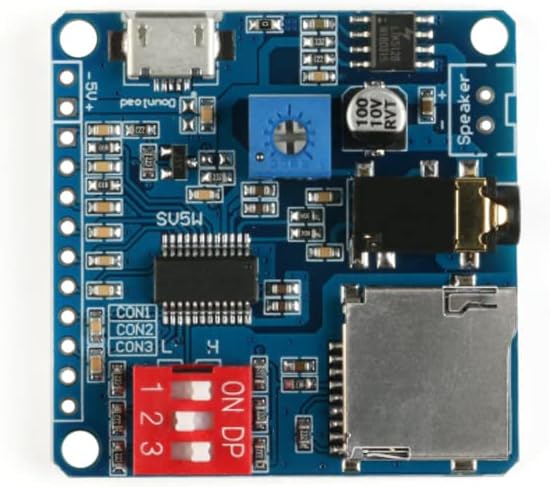 JESSINIE DY-SV5W MP3 32G Voice Playback Module Player Music Voice Board IO Trigger UART Serial Adapter Control Playback