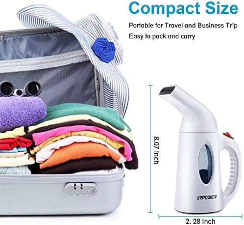 URPOWER Portable Handheld Clothes Steamer - Fast Heat-Up, High Capacity for Home & Travel