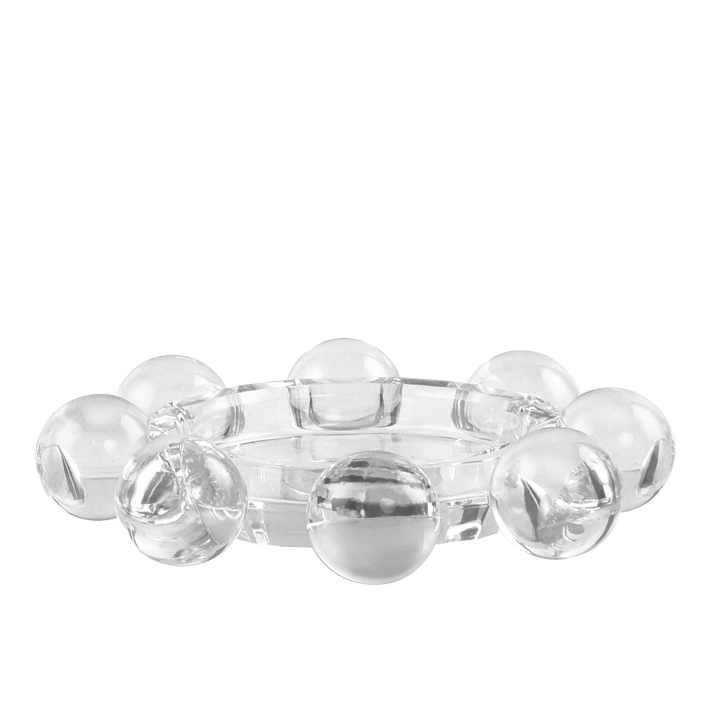DONOUCLS Crystal Candle Holders Pillar Candlestick Decorations for Home Party Dinner Christmas, Suitable for Large Cylindrical Candles, Clear