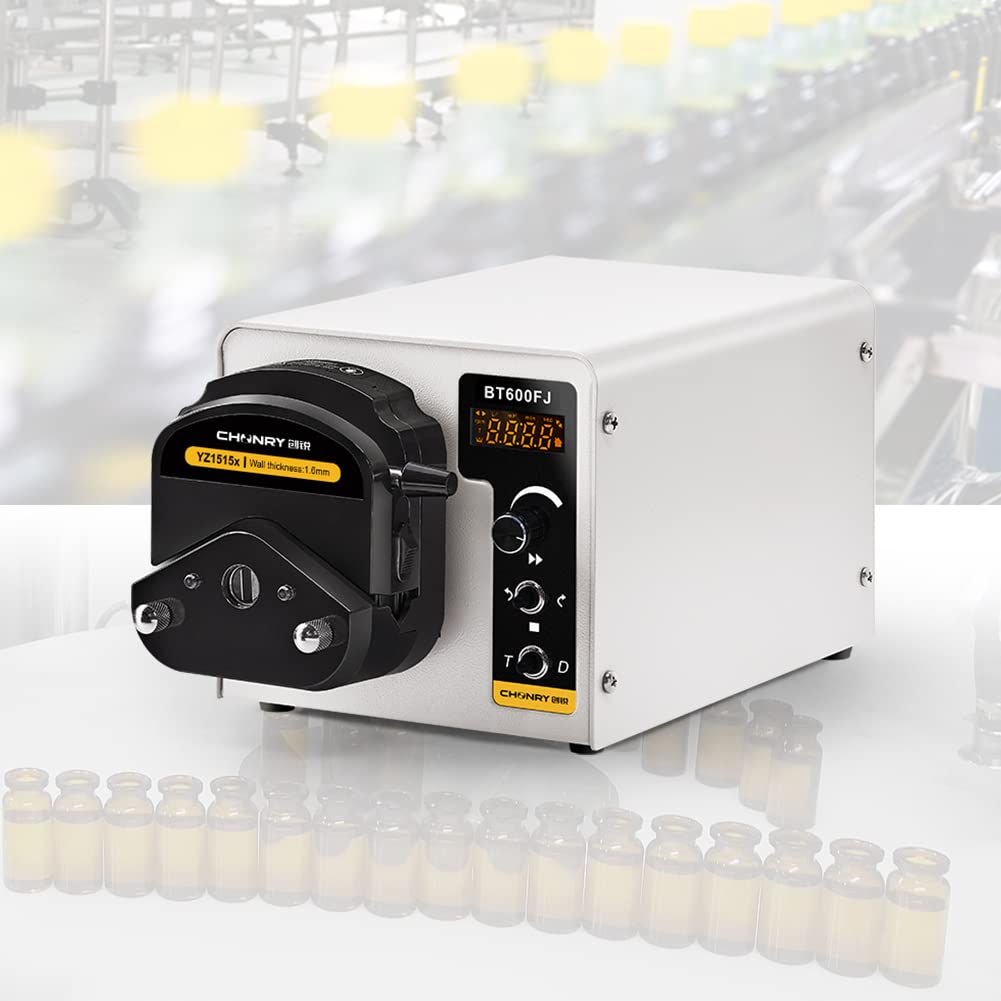 BT600FJ-YZ1515x Peristaltic Pump Peristaltic dosing pump Stepper with Digital Control with pump head Max 2280ml/min Liquid dosing Pump (110v)
