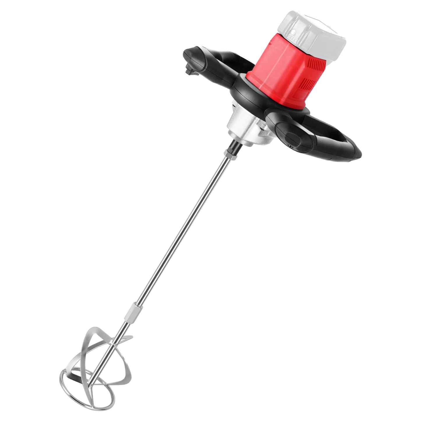 Meticuloso 1pcs Concrete Trowel with Extension Rod, Wall Smoothing Polishing Machine and 1pcs Cordless Concrete Mixer, for Makita 18V Max Battery