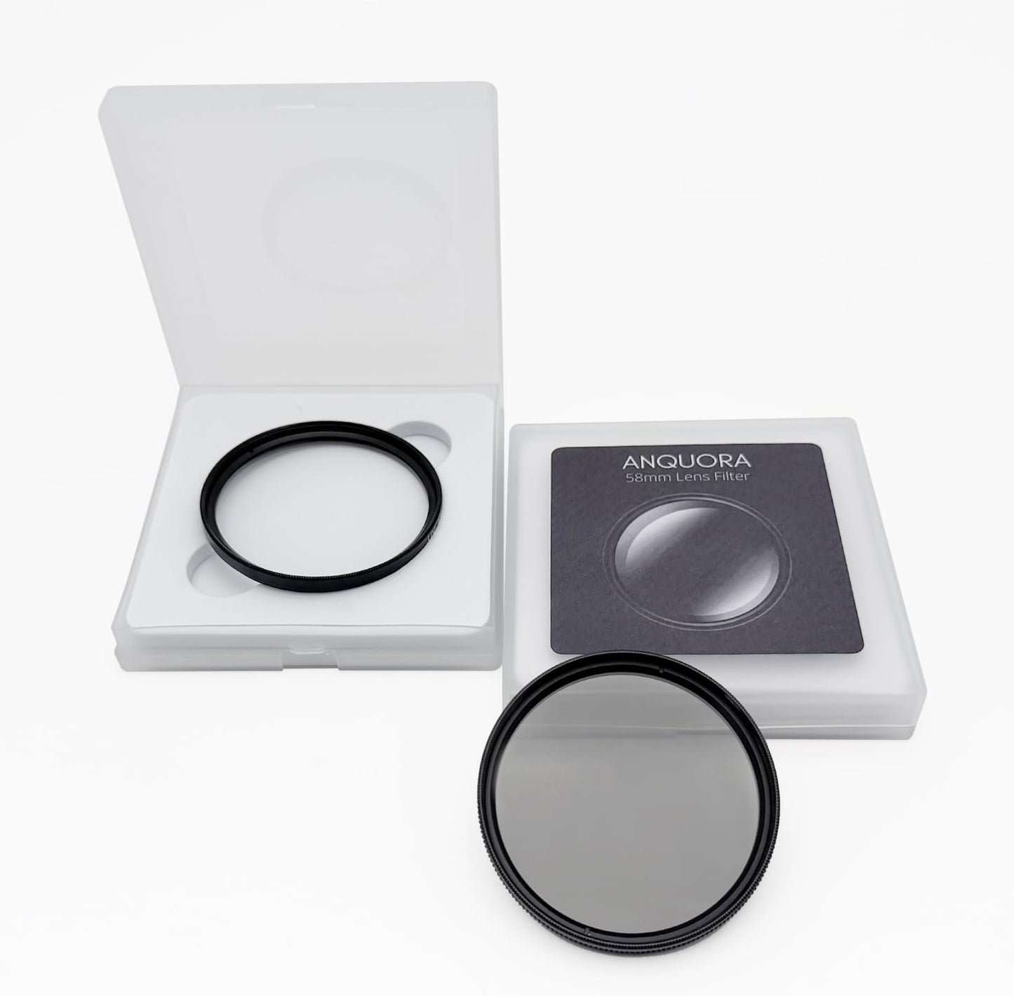 ANQUORA 58mm (2 APC-25 2 Lens Filter CPL + UV Filter Kit Pieces), Compatible with Lens Filter Phone Case, Includes