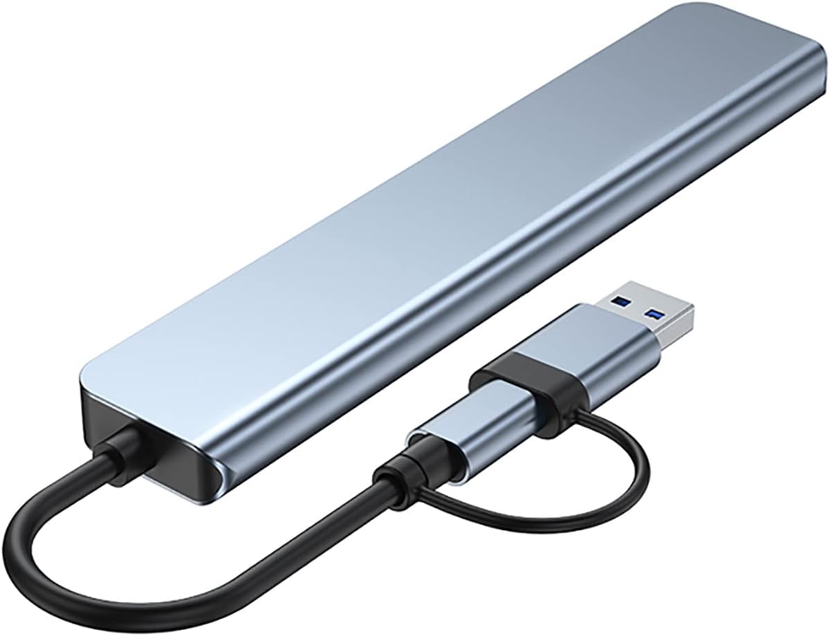 CENGNIAN (8 1) 100W C/USB3.0 4K 60Hz 10Gbps, 2 USB-C Hub in with Power Output, Multiport Adapter Laptop Docking