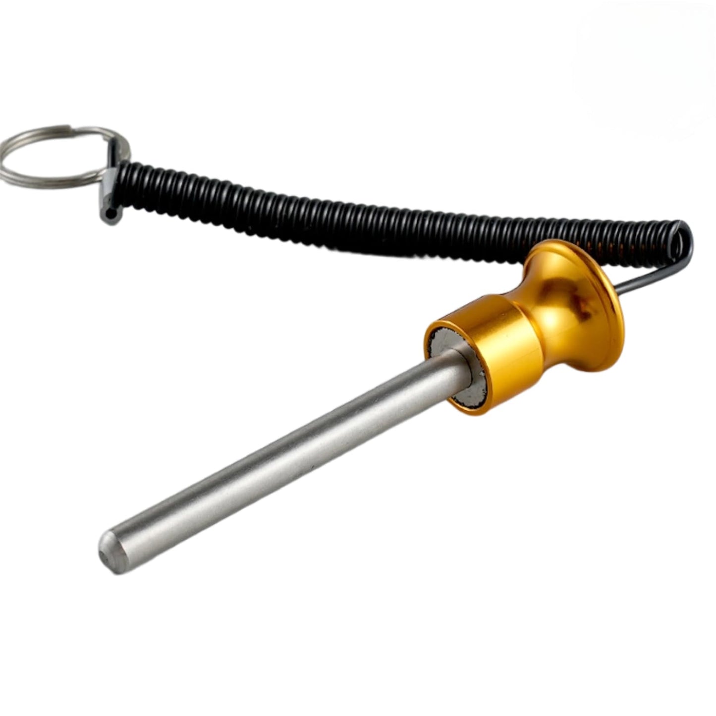 Gueiddi Gym Pin, Universal Aluminum Alloy Weight Stack Pin with Pull Rope for Fitness Equipment Pin Training (Yellow 10*125mm)