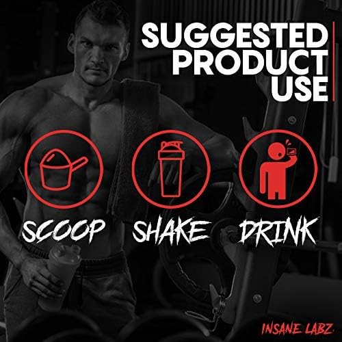 Insane Labz Psychotic Gold, High Stimulant Pre Workout Powder, Extreme Lasting Energy Focus, Pumps and Endurance with Beta Alanine, DMAE Bitartrate, NO Booster (35 Servings, Fruit Punch)