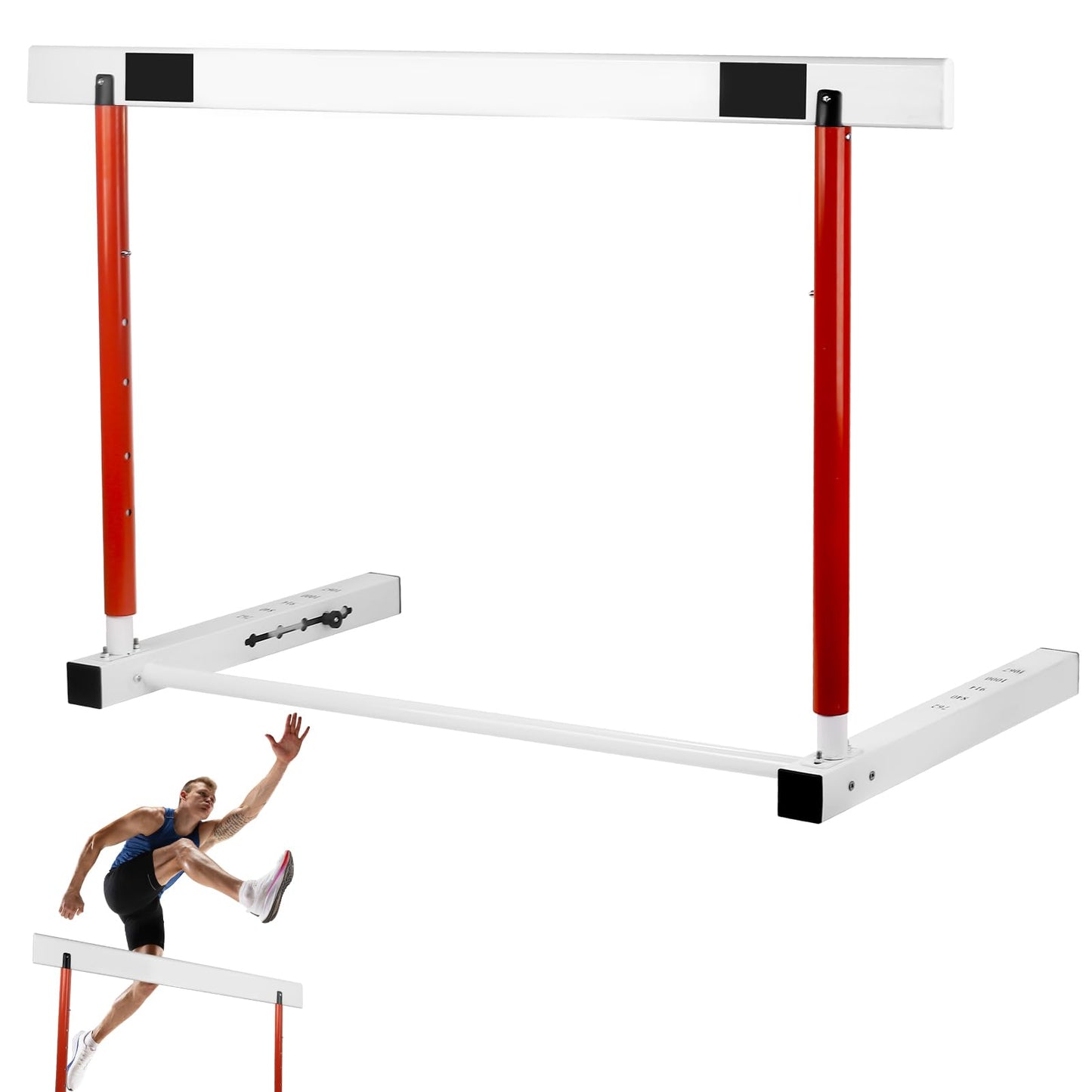 NELOMO Adjustable Hurdle Training Hurdle Track and Field Equipment Professional Track and Field Hurdles with Counterweight for Personal Training Track and Field Competition (2)