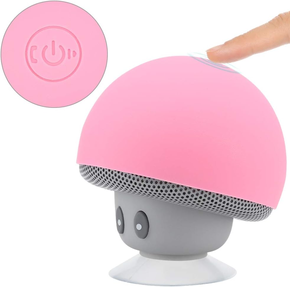 Tangxi Bluetooth3.0 Speaker, Mini Portable Mushroom Speaker, Noise Reduction Subwoofer with Suction Cup Function