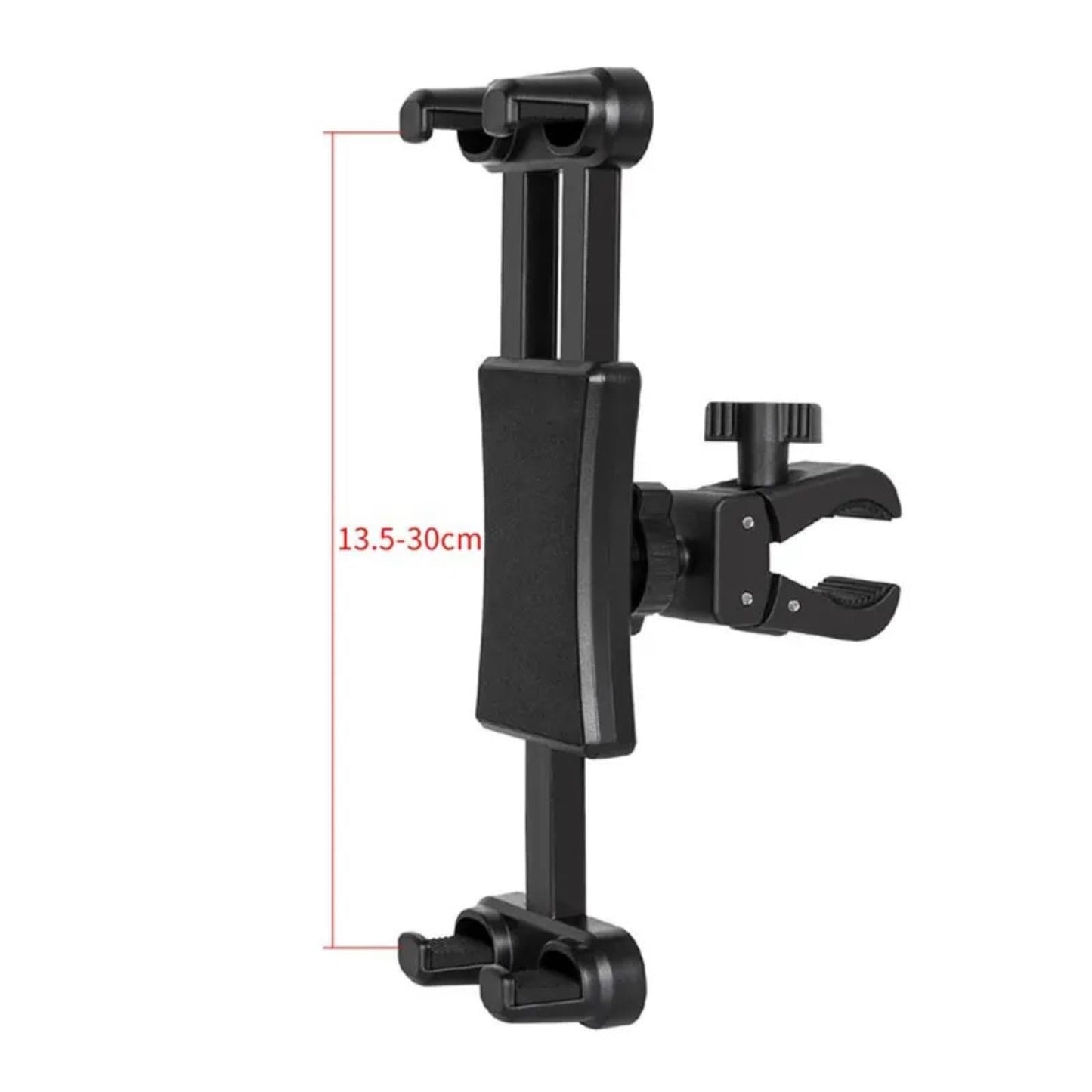 ACCRSNCH Universal Clamp-On Tablet & Phone Mount Holder for Surveying Pole Tripod, Boat Rail, Bike Handlebar, Treadmill & Microphone Stand, for iPad Pro, iPhone & More