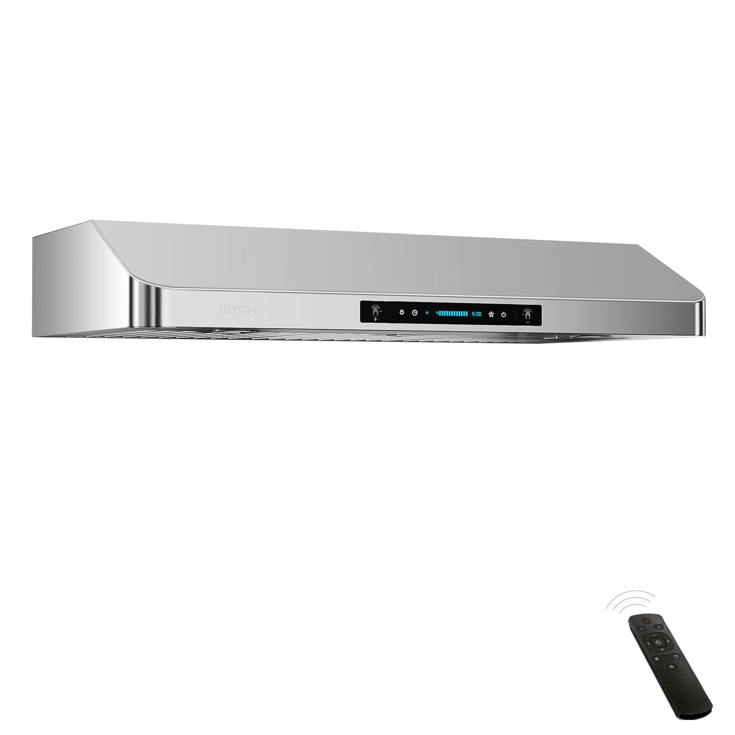 IKTCH 30 Inch Under Cabinet Range Hood with 900-CFM, 4 Speed Gesture Sensing&Touch Control Panel, Stainless Steel Kitchen Vent with 2 Pcs Baffle Filters(IKC01-30)