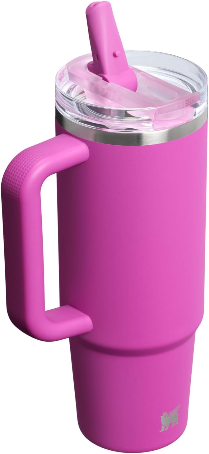 STANLEY Quencher ProTour 30 oz Tumbler - Leakproof Lid, Built-In Straw & Handle | BPA-Free | Dark Blossom