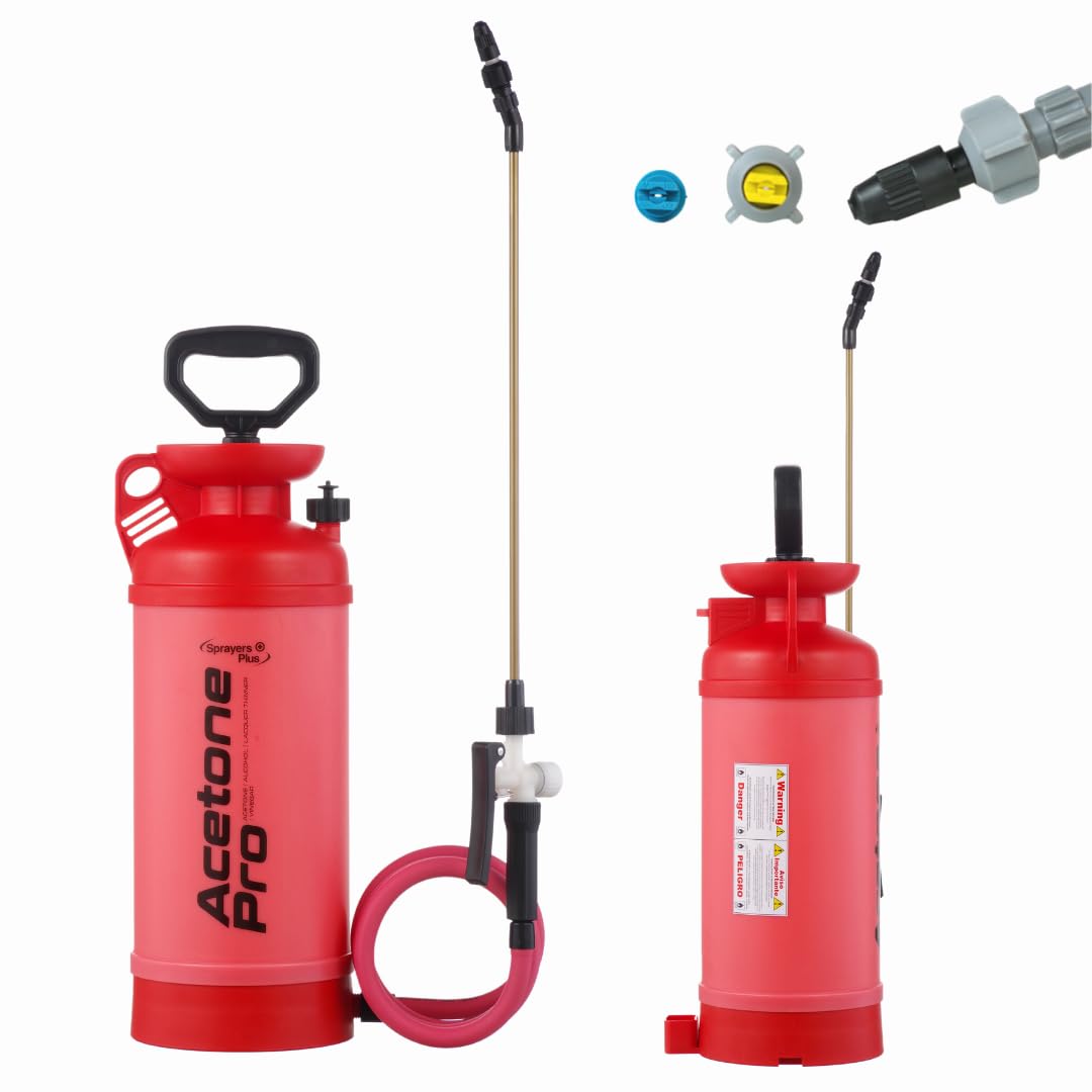 Sprayers Plus Acetone Pro 2 Gallon Acetone Sprayer, Hand Pump Chemical Sprayer with Pressure Relief Valve for Acetone Vinegar Acetone Dyes
