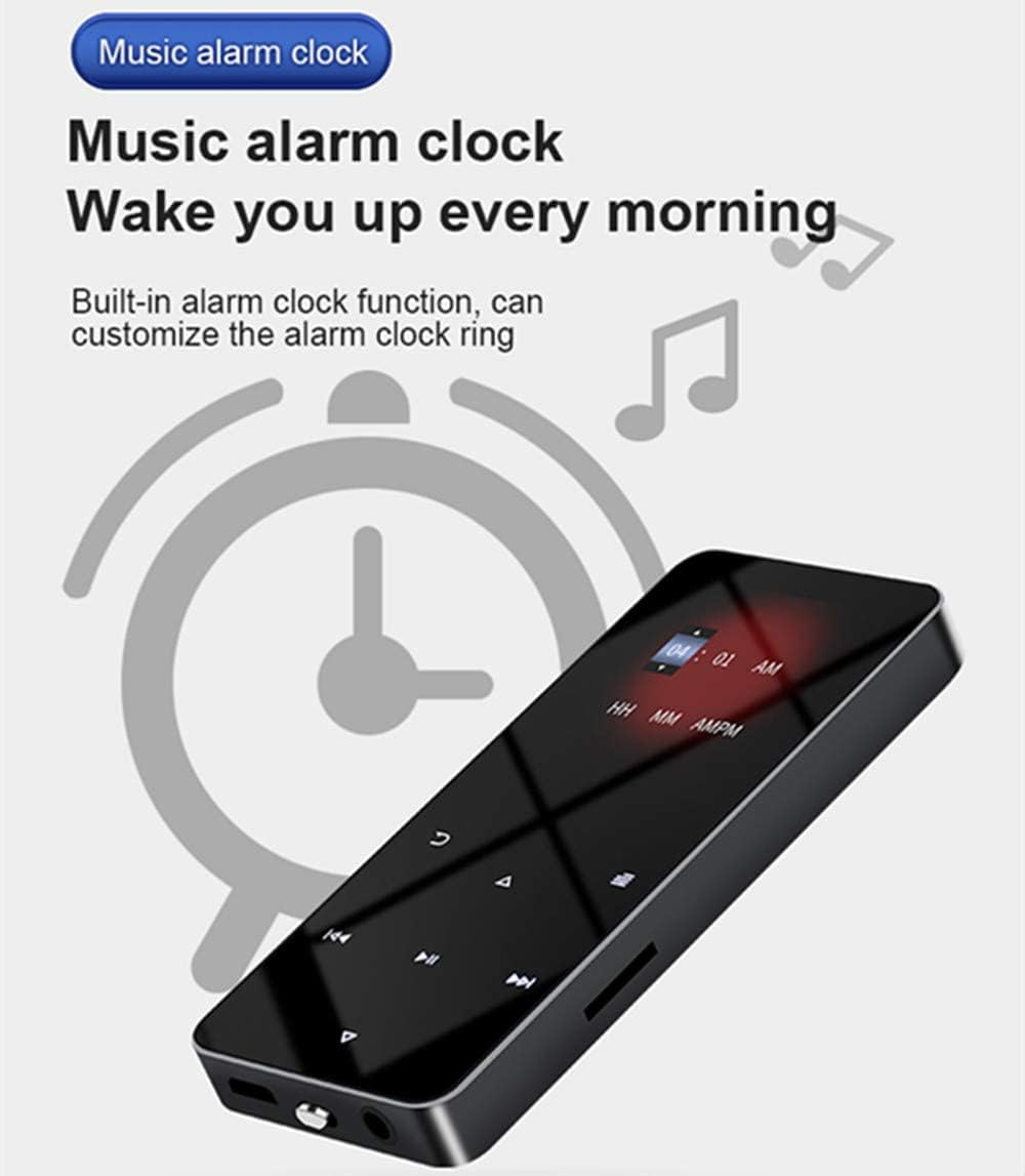 RIJAHO 64GB MP3 5.0 2.0 inch Player with Bluetooth Screen Touch Button Portable Hi-Fi Lossless Music Player Speaker
