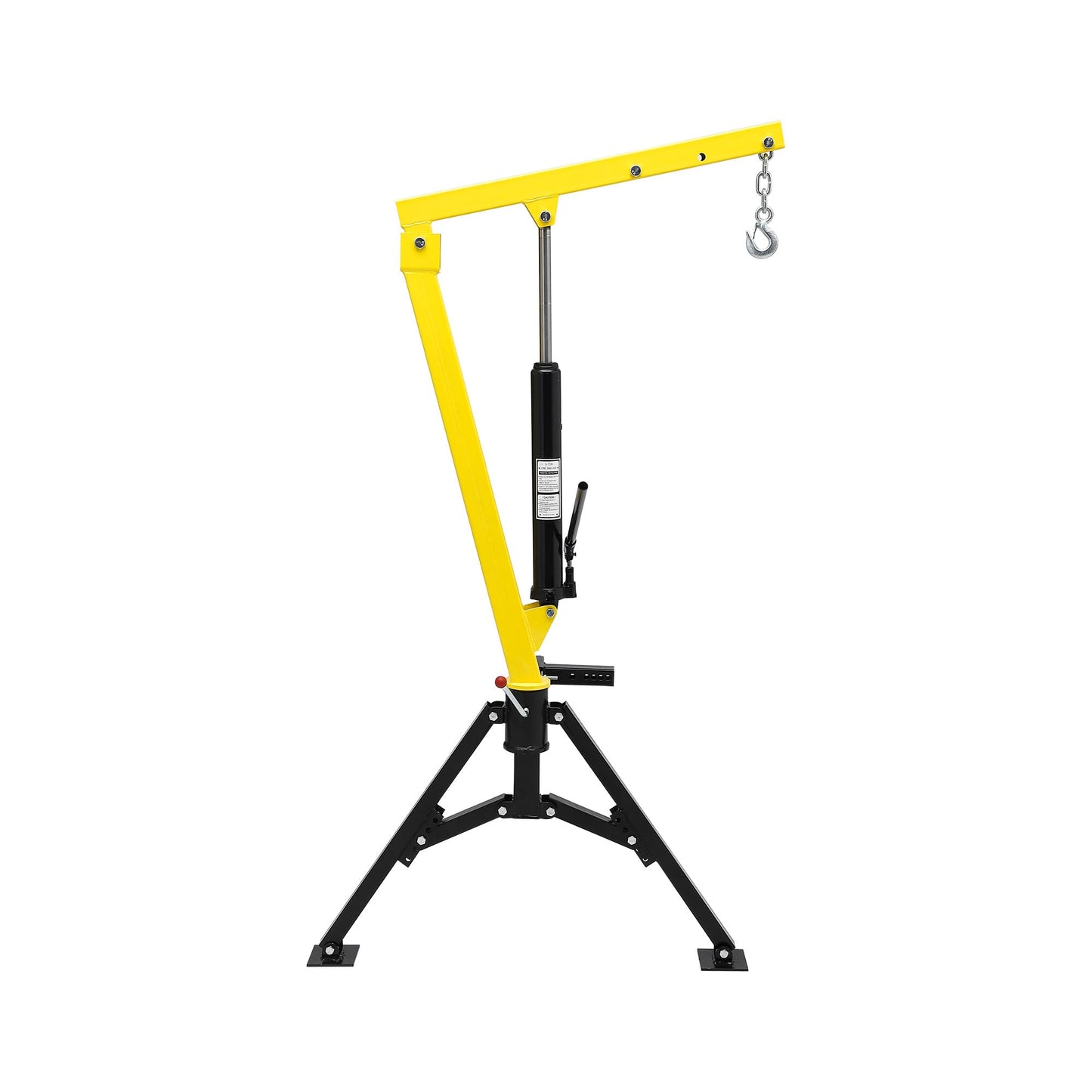 SierraSquad 1100 Lb Electric Truck Crane with 3500 Lb Winch, 360° Swivel Folding Jib Boom, Adjustable Height/Length for Pickup Mounting – Construction, Farming, Industrial Lifting