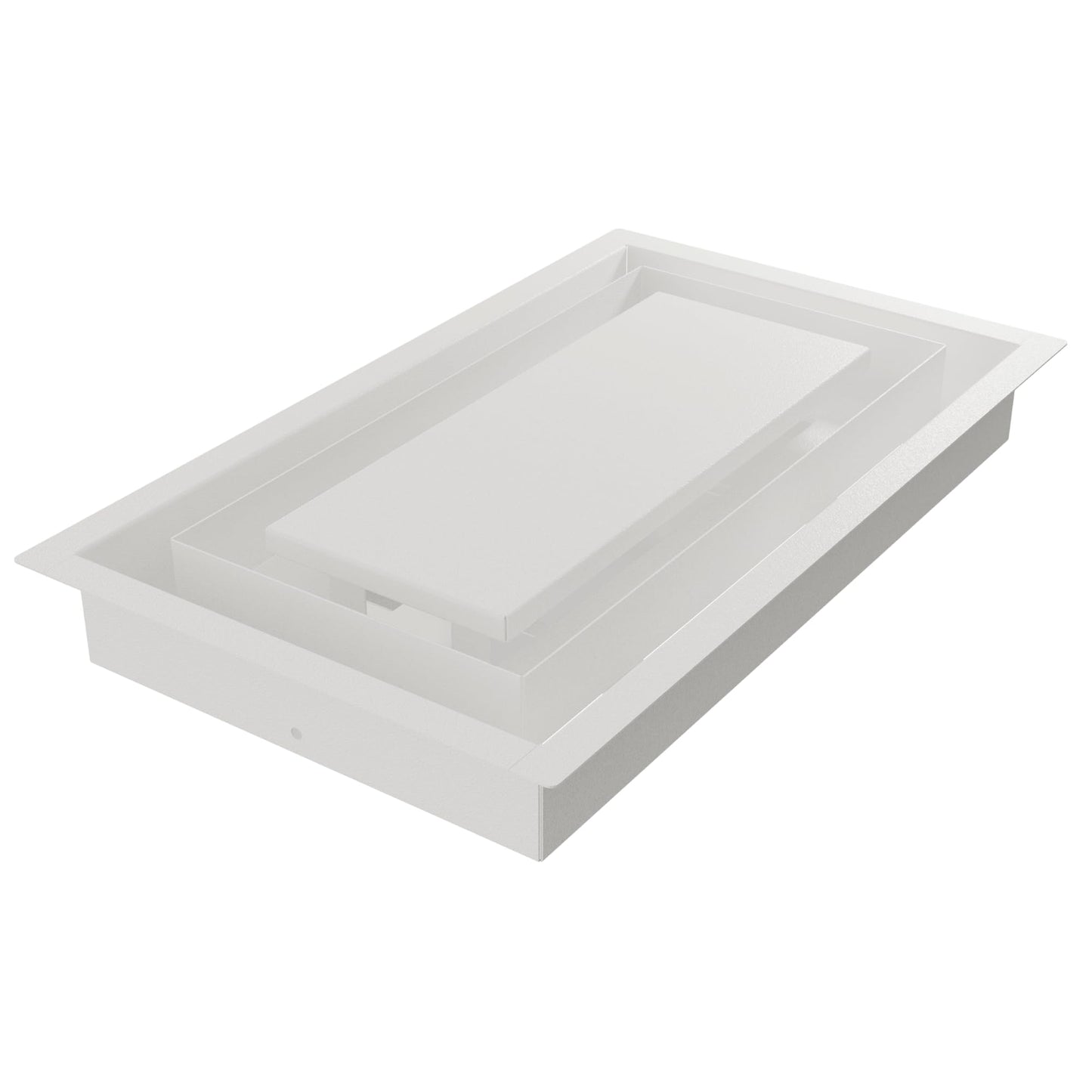 Fittes Framed Wall Vent [Luxe+], Steel HVAC Air Return Register Cover, Customizable Adjustable Increased Airflow Solution for Home or Ceiling, 15-Min DIY Setup, Damper Included – 8"x14" – White