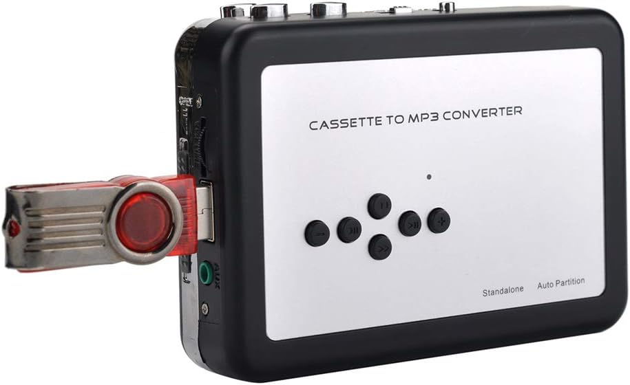 Y&H Cassette MP3 Cassette Tape Player Record Tape to Digital Converter,USB Capture,Save to USB Flash Drive Directly,No