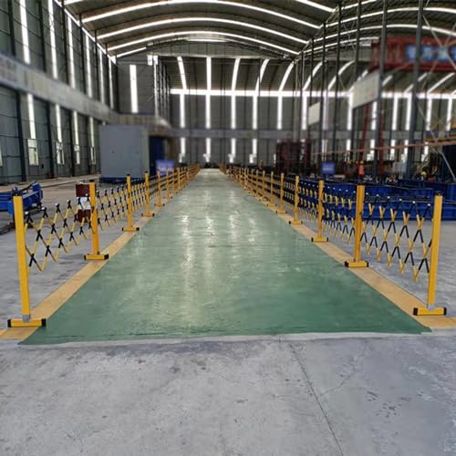 Retractable Traffic Barricade Folding Door,Portable Industrial Expandable Barricade Safety Fence Gate for Outdoor Road Construction Flexible Folding Driveway Barrier-Black+Yellow-3.9FTx6.6FT