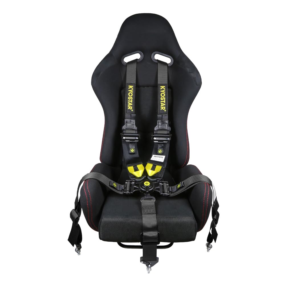 Kyostar 5 Point Safety Harness Racing Seat Belt 2"+3" Camlock Quick Release Premium Quality Heavy-Duty Soft Webbing Universal Black