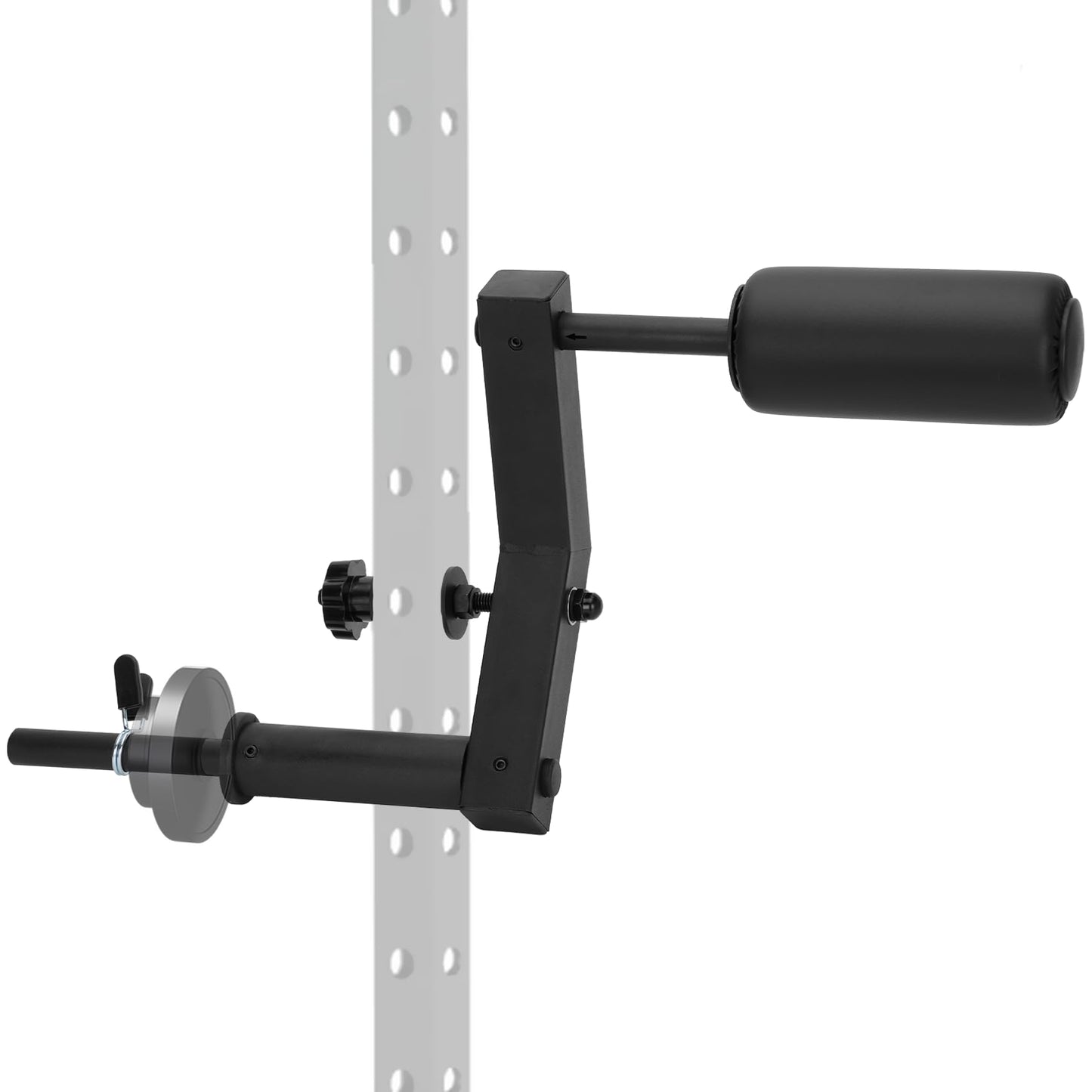 MARGAR Neck Trainer for Power Rack, 4-Way Neck Machine Attachment for 2x2 Cage, Neck Strengthener for BJJ, MMA & Football, Plate Loaded Neck Workout Equipment, 110LB Capacity