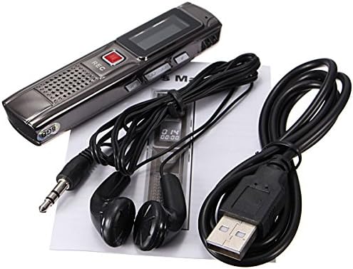AHAOMG 8GB 650Hr MP3 (TM) LCD Digital Audio Voice Recorder Rechargeable Dictaphone Player Black