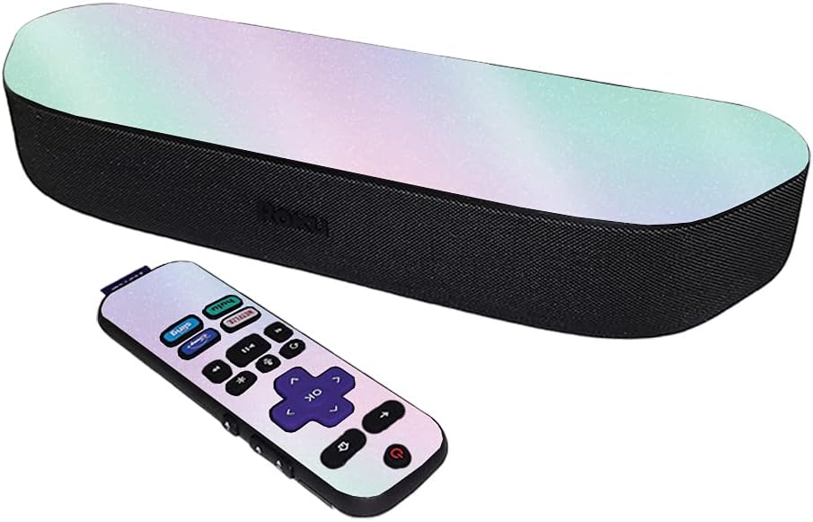 MIGHTY SKINS (2020) MightySkins Glossy Glitter Skin Compatible with Roku Streambar Media Player - Cotton Candy |