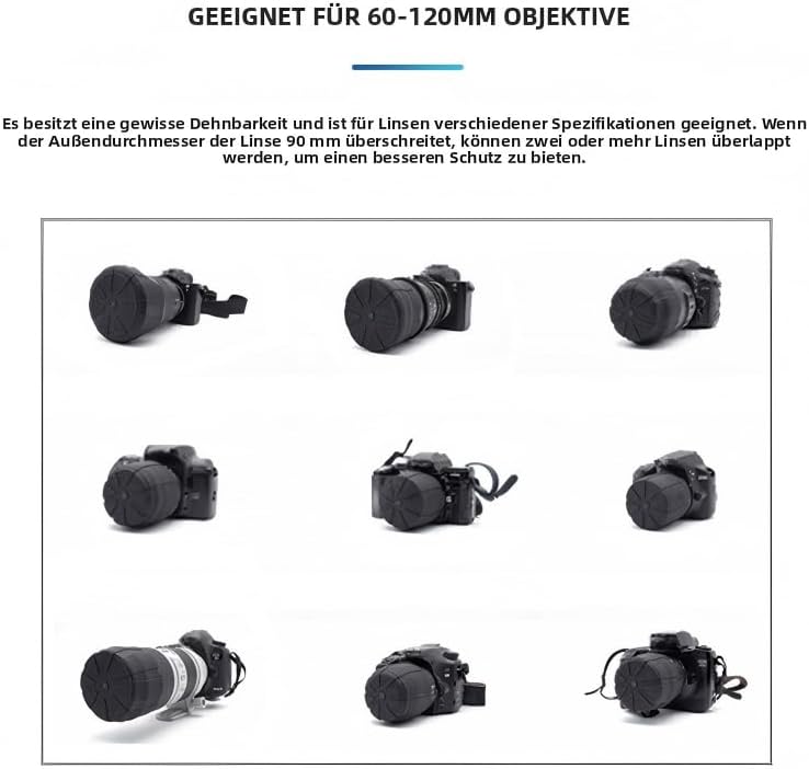TONHOKJ 60120mm 99% (TH-002 2pcs) Universal Camera Lens Cap Cover - Fits DSLR Lenses, Element Proof, Lifetime Coverage