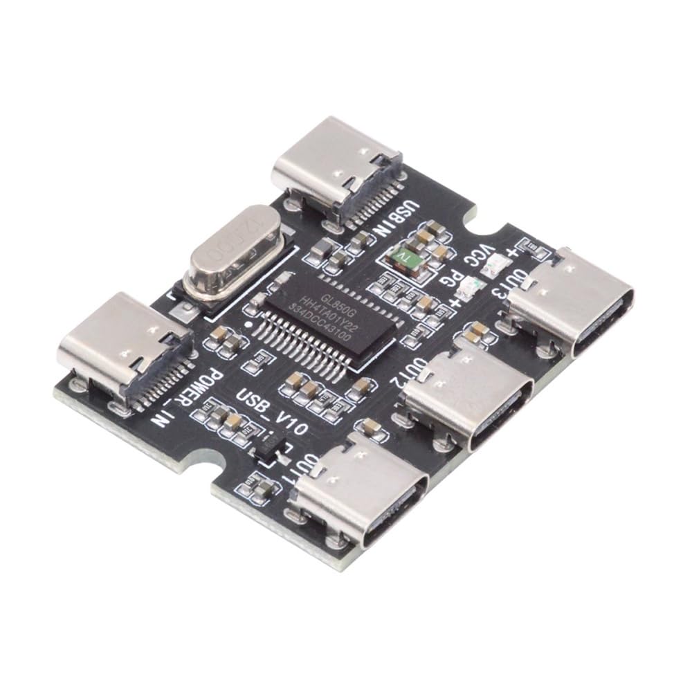 cablecc 2.0 1-to-3 3-Port USB-C HUB PCBA USB-C to hub Board Power Supply (Without housing) Type-C for Keyboard Mouse